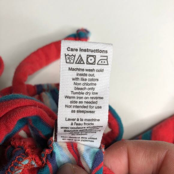 Tea Collection Red Blue Striped Sleeveless Top Dress 2 - Picture 5 of 5